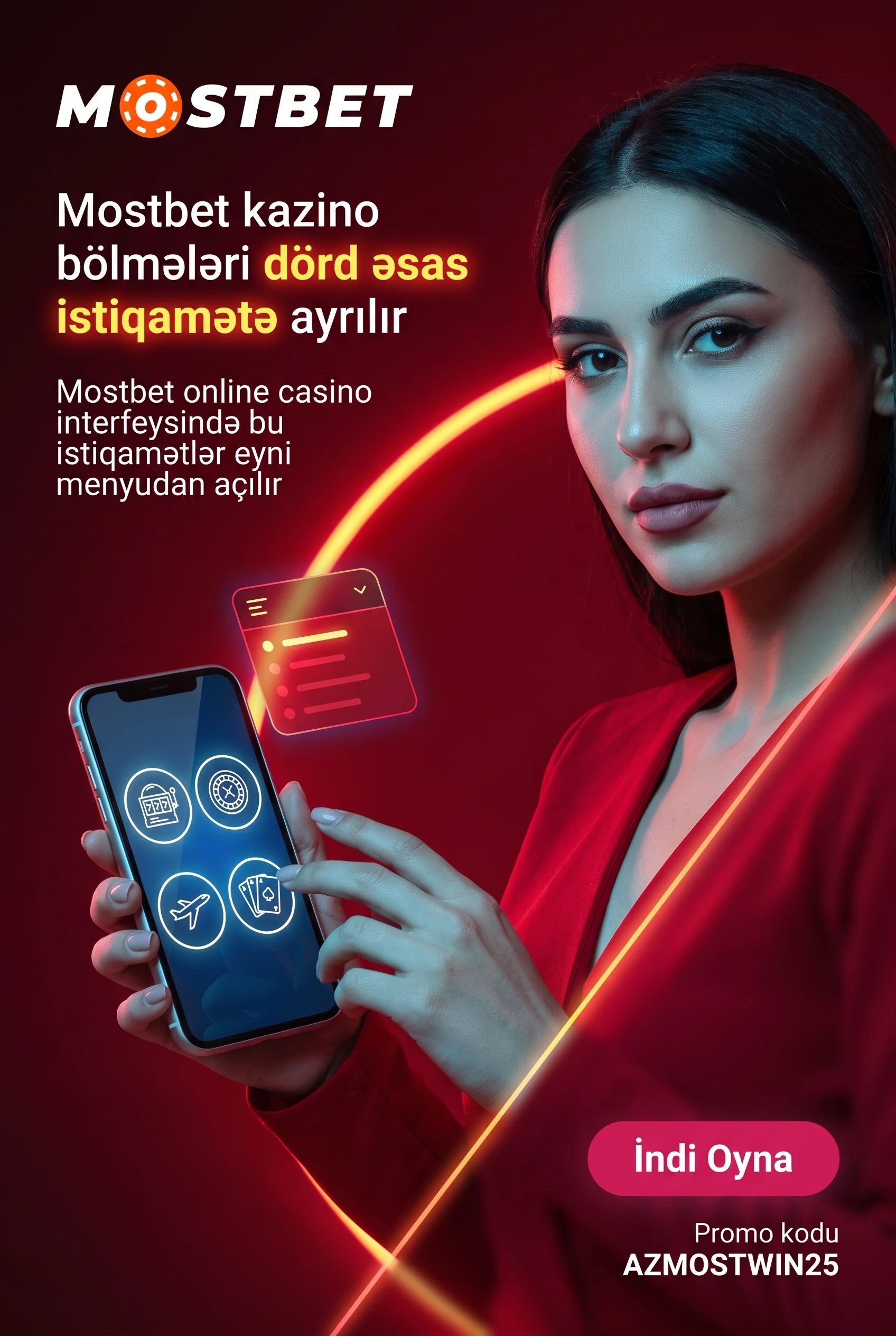 Mostbet kazino bölmələri