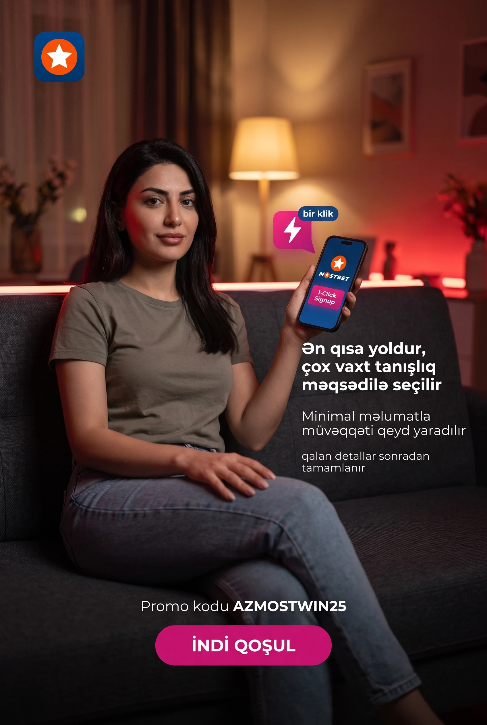Bir klik rejimi ilə qeydiyyat